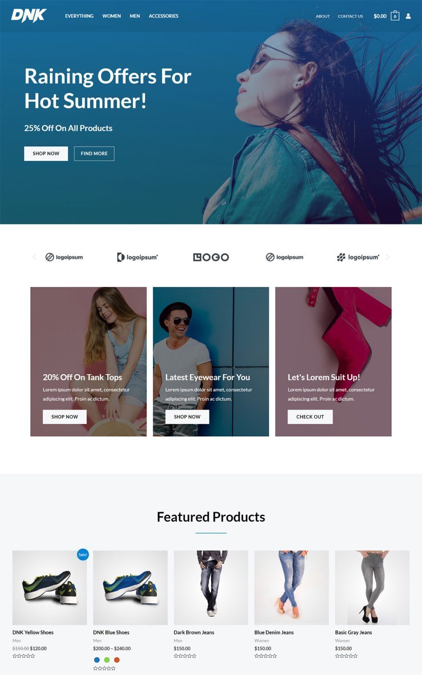 Brandstore website template preview