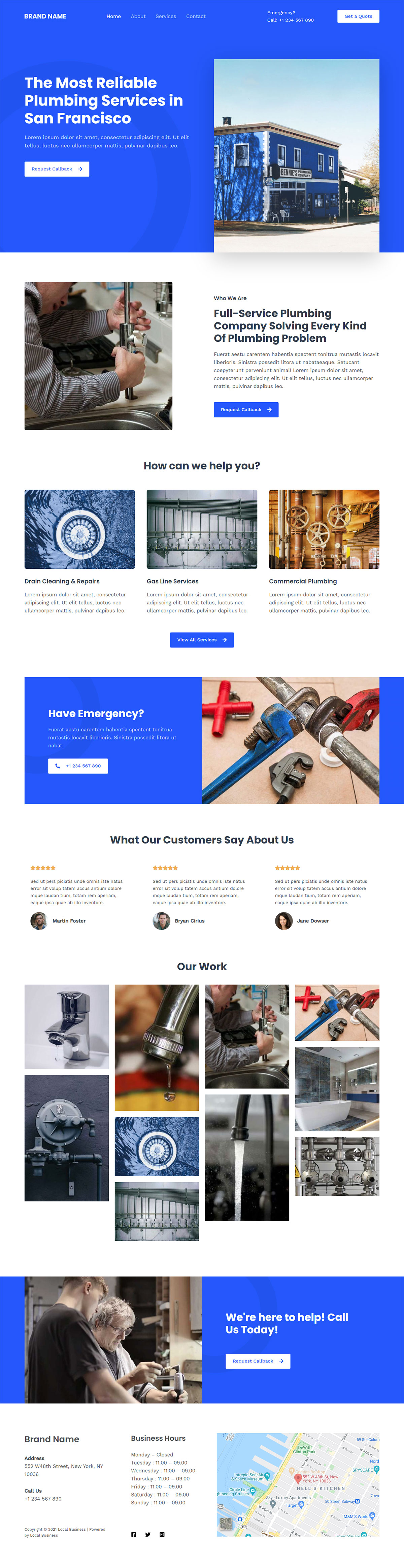 Local business website template preview